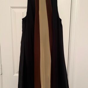 Signature by Sangria Black, Brown, and Cream Maxi Dress
